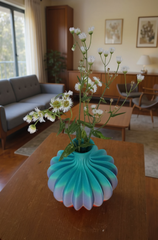 Ribbed Vase