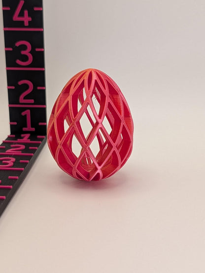 3D Printed Geometric Egg - Silk Finish Display Shell - Easter Egg