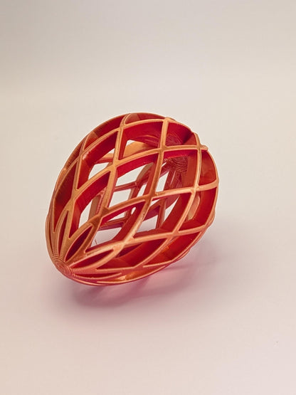 3D Printed Geometric Egg - Silk Finish Display Shell - Easter Egg