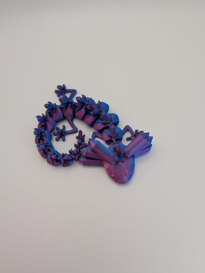 Articulated Axolotl Fidget Toy - 3D Printed Pink Salamander - Axolotl Lover Gift