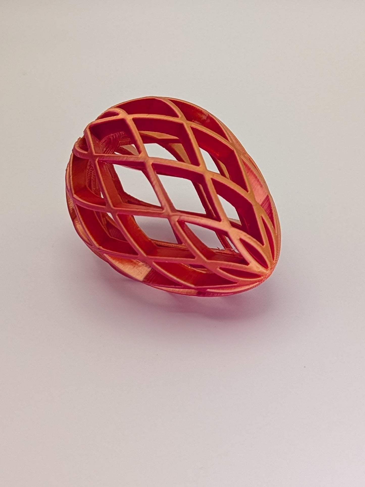 3D Printed Geometric Egg - Silk Finish Display Shell - Easter Egg