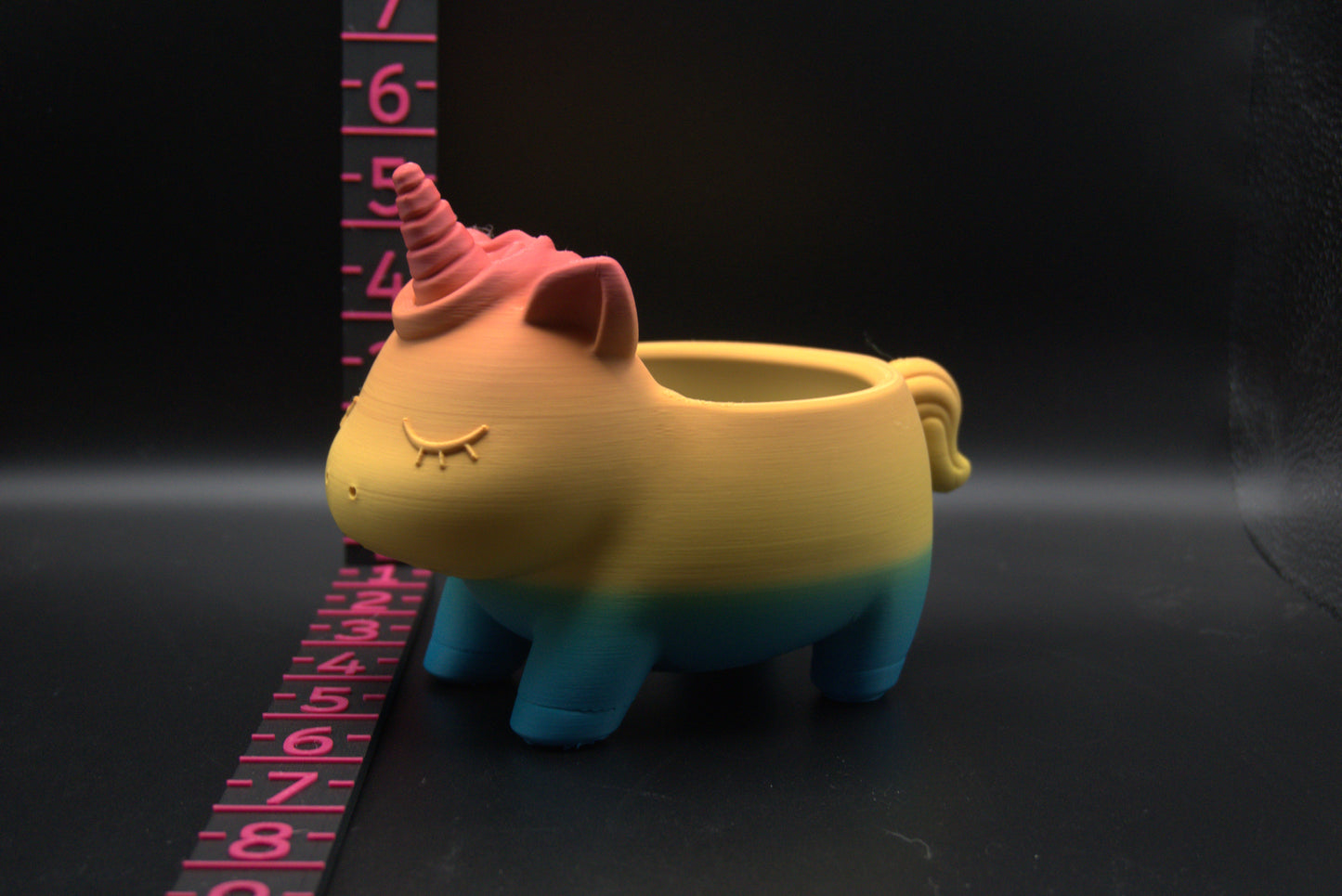 3D Printed Rainbow Unicorn Planter – Desk Organizer