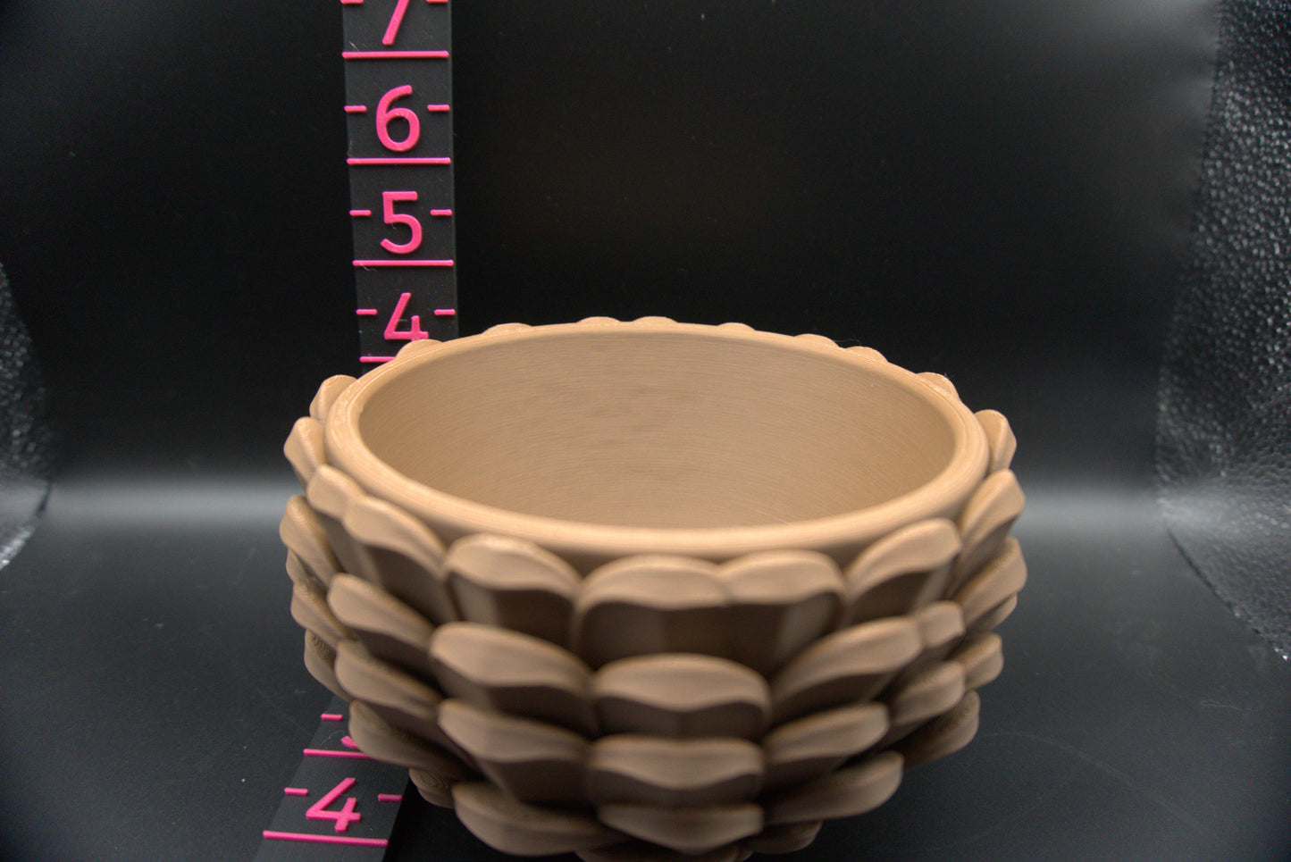 Pinecone Succulent Planter – Matte Forest Decor – Large Geometric Pinecone Bowl