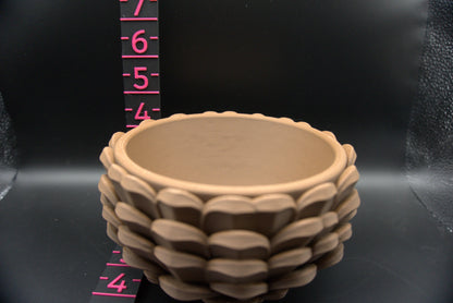 Pinecone Succulent Planter – Matte Forest Decor – Large Geometric Pinecone Bowl