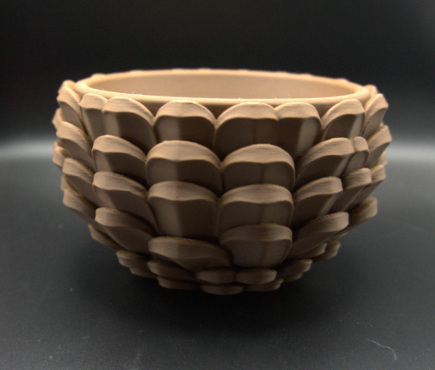 Pinecone Succulent Planter – Matte Forest Decor – Large Geometric Pinecone Bowl