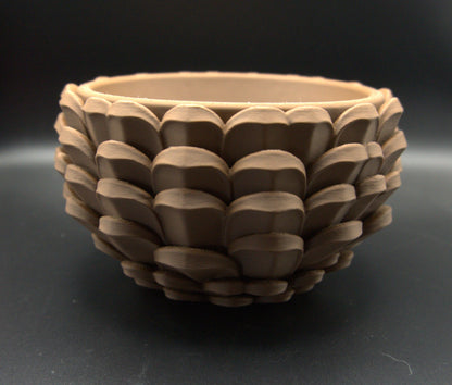 Pinecone Succulent Planter – Matte Forest Decor – Large Geometric Pinecone Bowl