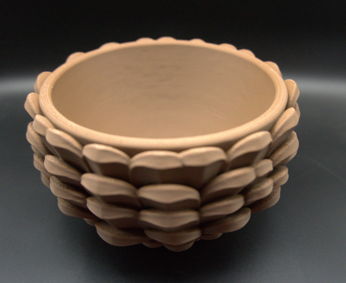 Pinecone Succulent Planter – Matte Forest Decor – Large Geometric Pinecone Bowl