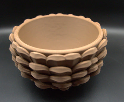 Pinecone Succulent Planter – Matte Forest Decor – Large Geometric Pinecone Bowl