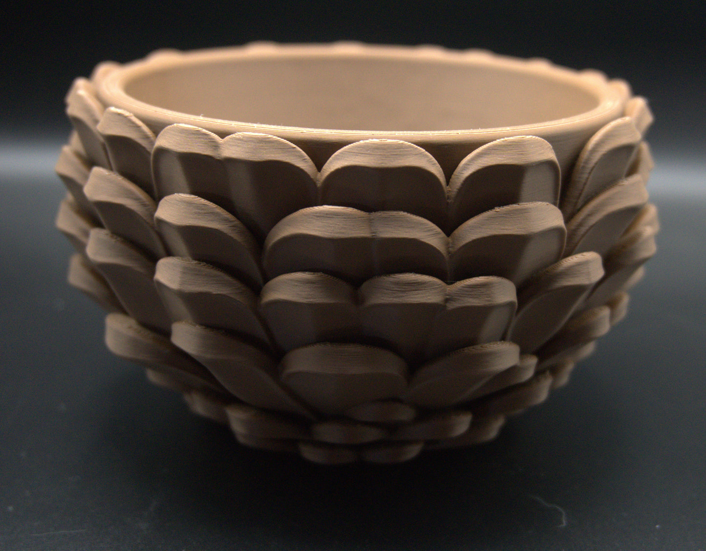 Pinecone Succulent Planter – Matte Forest Decor – Large Geometric Pinecone Bowl