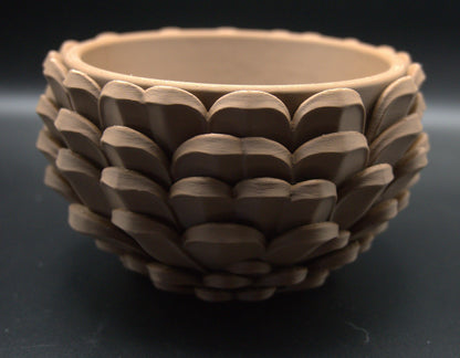Pinecone Succulent Planter – Matte Forest Decor – Large Geometric Pinecone Bowl