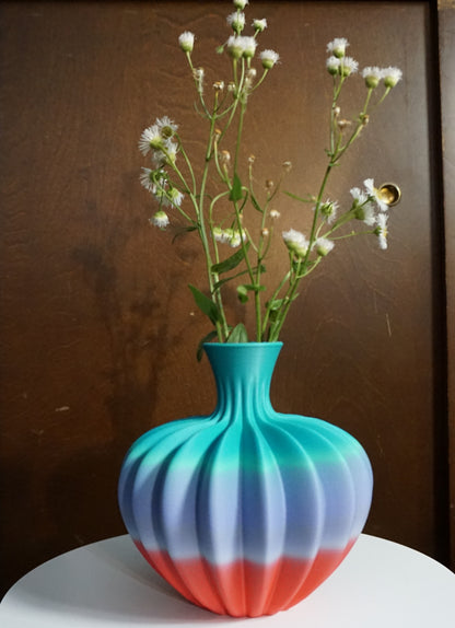 Ribbed Vase