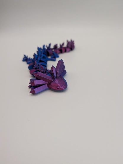 Articulated Axolotl Fidget Toy - 3D Printed Pink Salamander - Axolotl Lover Gift